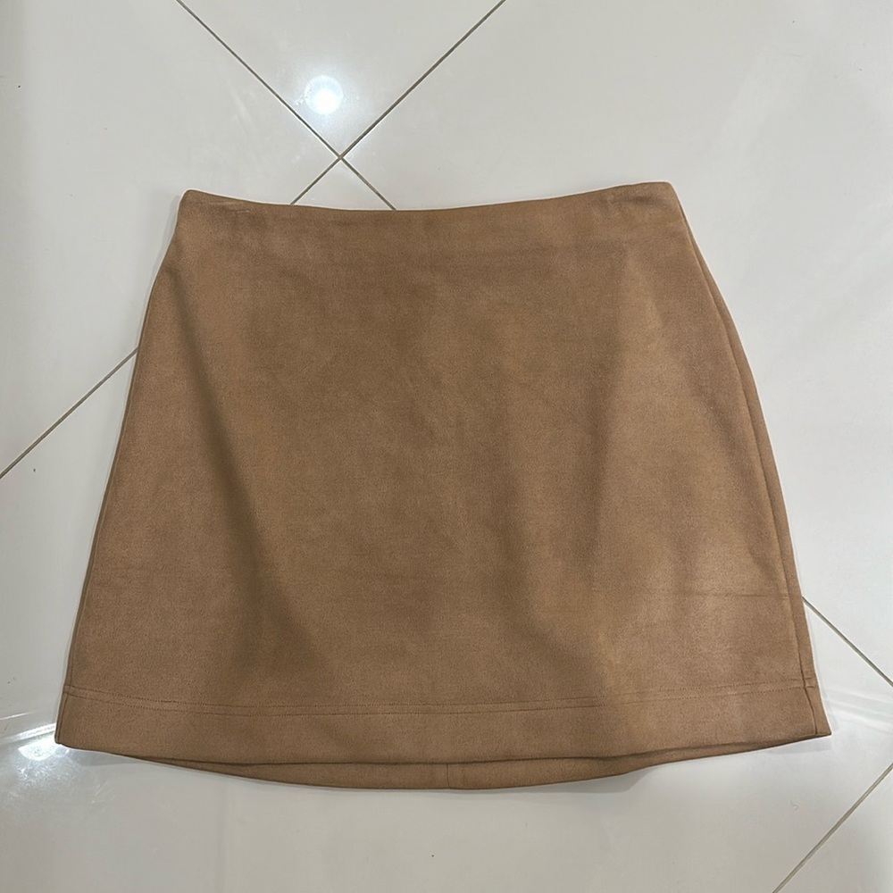 Pink Lily Suede High Waisted skirt